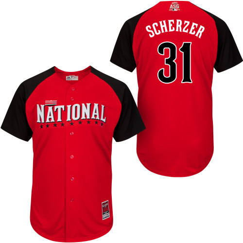 National League Authentic #31 Scherzer 2015 All-Star Stitched Jersey